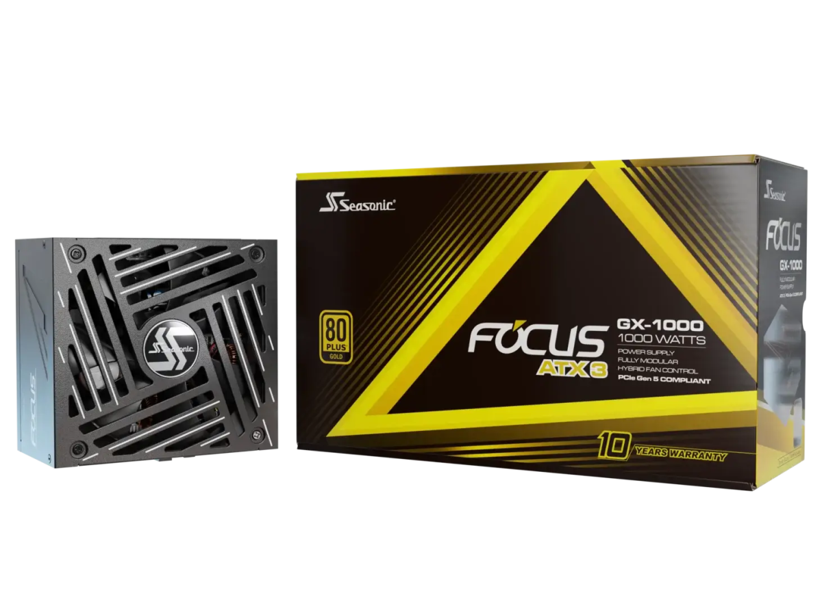 SEASONIC FOCUS GX ATX 3 (2024) GX - 1000 1000W ATX3.1 80 PLUS GOLD Certified Full Modular Power Supply | SRP - FGX102 - A5A32SF - 4711173878421 - Vektra Computers LLC SEASONIC FOCUS GX ATX 3 (2024) GX - 1000 1000W ATX3.1 80 PLUS GOLD Certified Full Modular Power Supply | SRP - FGX102 - A5A32SF - 4711173878421 - Vektra Computers LLC